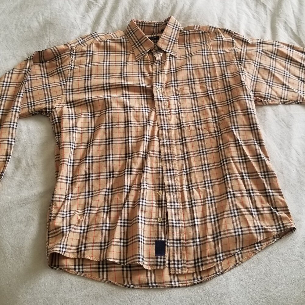 Large Burberry Check Mens Button Down